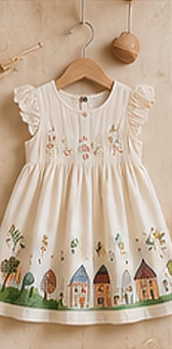 Storybook Dress on a hanger